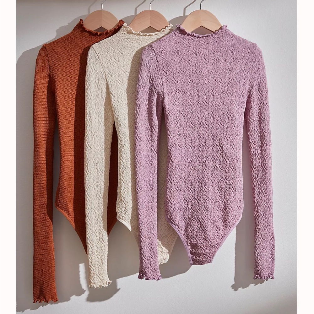 NWOT Free People Make it a Mock Neck Seamless Bodysuit XS